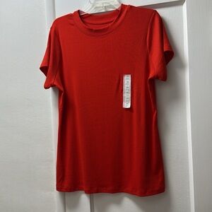 A New Day Short Sleeve T-Shirt in a Beautiful Red Orange Color